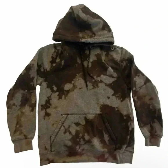 Women’s H&M Relaxed Fit Bleach Tie Dyed Hoodie Size Small - Picture 1 of 5